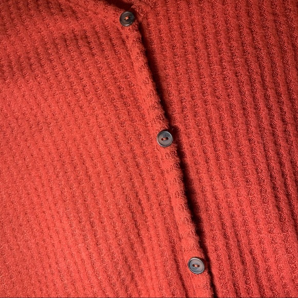 Cute Rusted Orange Long Sleeve Top - Picture 2 of 4